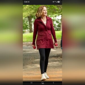 Any Age Activewear Womens Small  Full Zip Longline Athletic Jacket